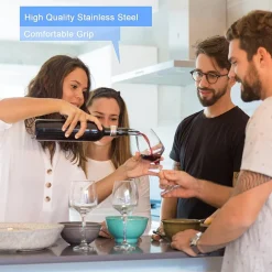 SET VINO 5IN1 CAVATAPPI APRIBOTTIGLIE MULTIFUNZIONE ANELLO ANTIGOCCIA TAPPO VERSATORE