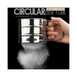 SETACCIO DA CUCINA PER FARINA E ZUCCHERO A VELO ACCIAIO INOX SPOLVERARE 250 GR