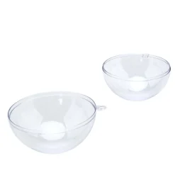 SFERE NATALIZIE PALLINE TRASPARENTI APRIBILI DA RIEMPIRE DECORAZIONE NATALE 3 PZ