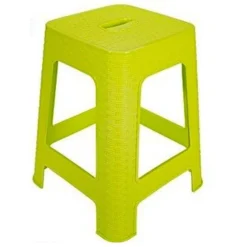 SGABELLO IN PLASTICA RATTAN VERDE H 45,5 CM SEDIA COMPLEMENTO D'ARREDO PER CASA