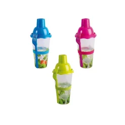 SHAKER 0.75ML CONTENITORE CIOTOLA VIAGGI PER INSALATA FRUTTA PASTA CON FORCHETTA