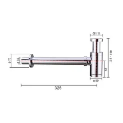 SIFONE A BOTTIGLIA LAVANDINO SCARICO 1