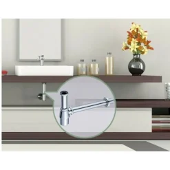 SIFONE A BOTTIGLIA PER LAVANDINO LAVABO SCARICO 1