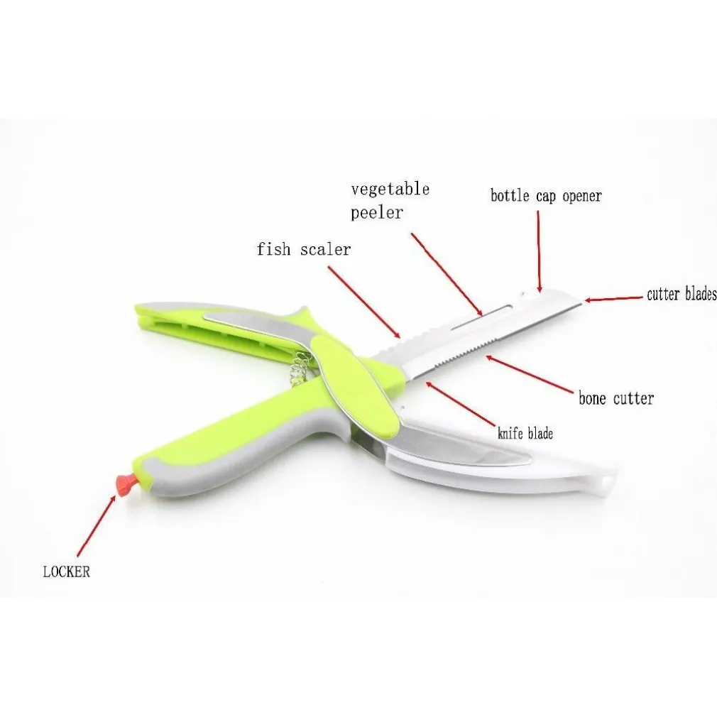 SMART CUTTER 6 IN 1 FORBICI COLTELLO E TAGLIERE DA CUCINA AFFETTA VERDURE CARNE