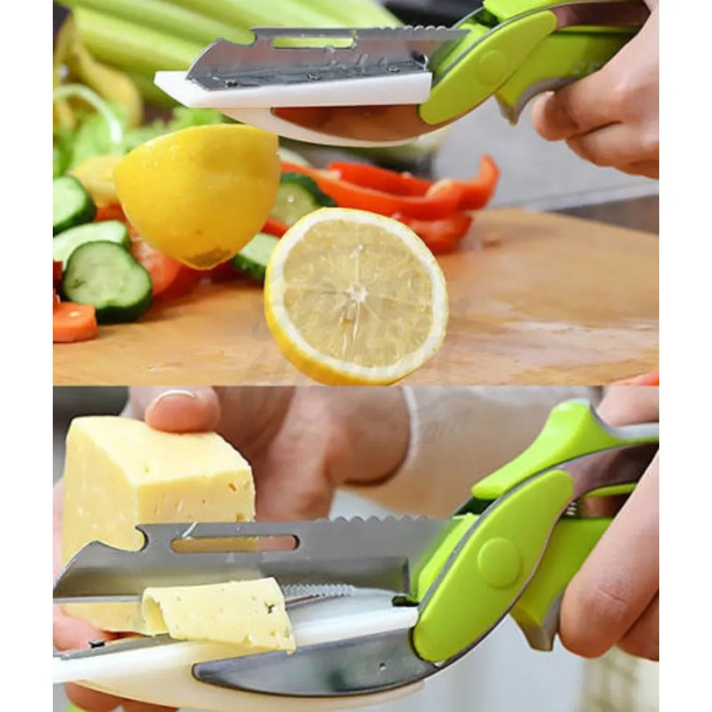 SMART CUTTER 6 IN 1 FORBICI COLTELLO E TAGLIERE DA CUCINA AFFETTA VERDURE CARNE