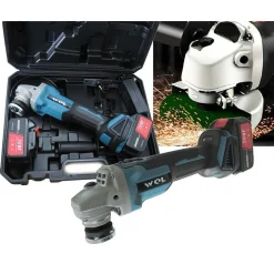 SMERIGLIATRICE ANGOLARE A BATTERIA 18V 8000RPM 6000MAH 1.2NM DOPPIA BATTERIA