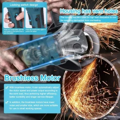 SMERIGLIATRICE ANGOLARE A BATTERIA FLEX DISCO 125MM 88V 10.000 GIRI/MIN 2 BATTERIE