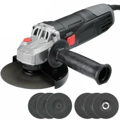 SMERIGLIATRICE ANGOLARE 900W FLEX FRULLINO 125MM 6 DISCHI E MANICO REGOLABILE