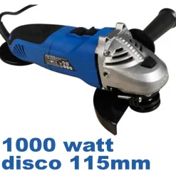 SMERIGLIATRICE ANGOLARE 1000W 115MM PROFESSIONALE DISCO 11000RPM RAG115-1000