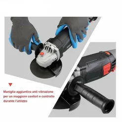 SMERIGLIATRICE ANGOLARE 870W FLEX FRULLINO 125MM VELOCITA REGOLABILE 6 DISCHI