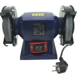 SMERIGLIATRICE MOLA DA BANCO 150W CON 2 DISCHI IN PIETRA DA 125MM PER OFFICINA