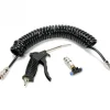 SOFFIATORE PISTOLA UGELLO PER COMPRESSORE CON TUBO ARIA COMPRESSA A SPIRALE