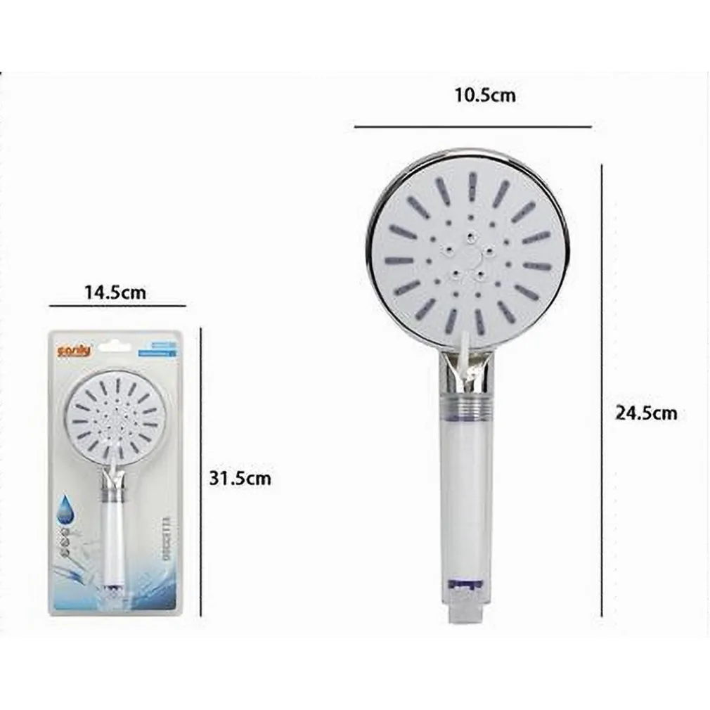 SOFFIONE DOCCETTA DOCCIA MULTIGETTO MASSAGGIO ANTICALCARE TONDO 10.5X24.5CM 79697