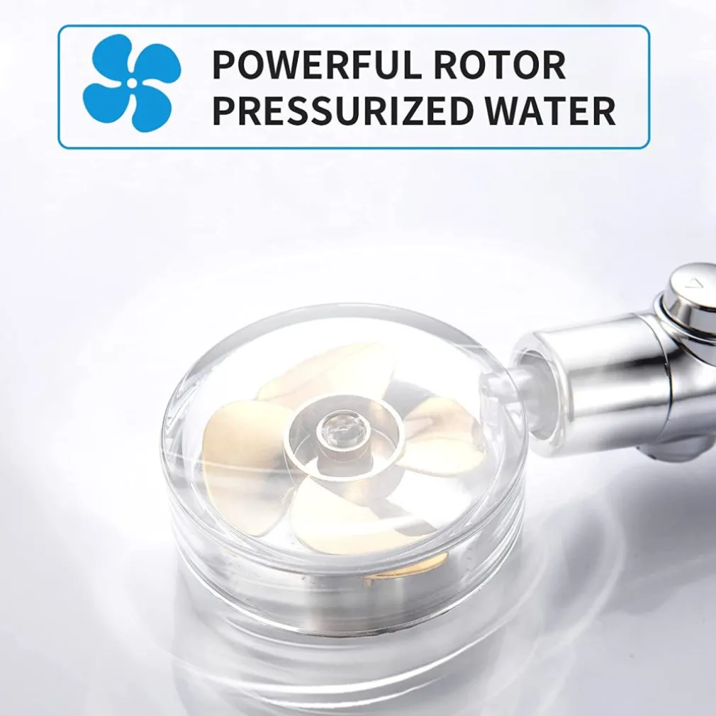 SOFFIONE DOCCETTA DOCCIA CON ELICA TURBO VORTICE VORTEX WATER SAVING EASY CLEAN