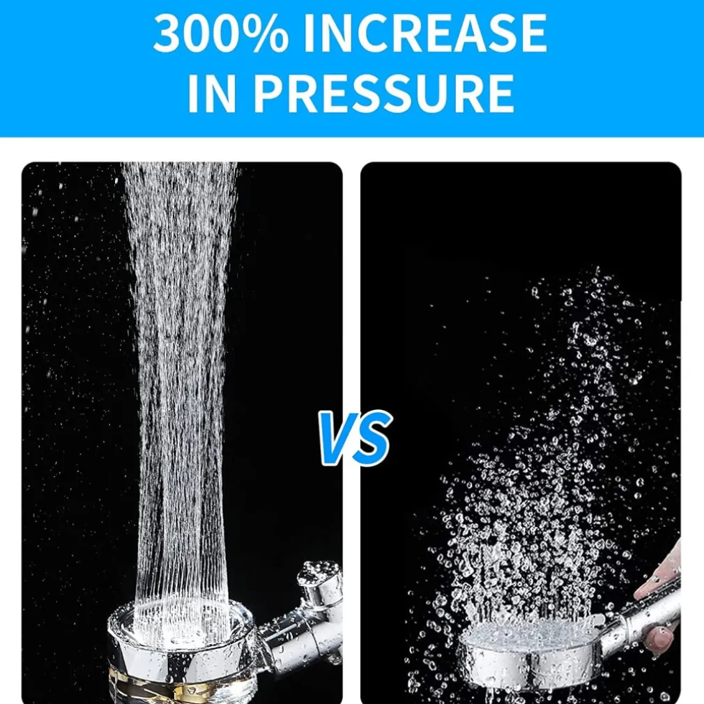 SOFFIONE DOCCETTA DOCCIA CON ELICA TURBO VORTICE VORTEX WATER SAVING EASY CLEAN