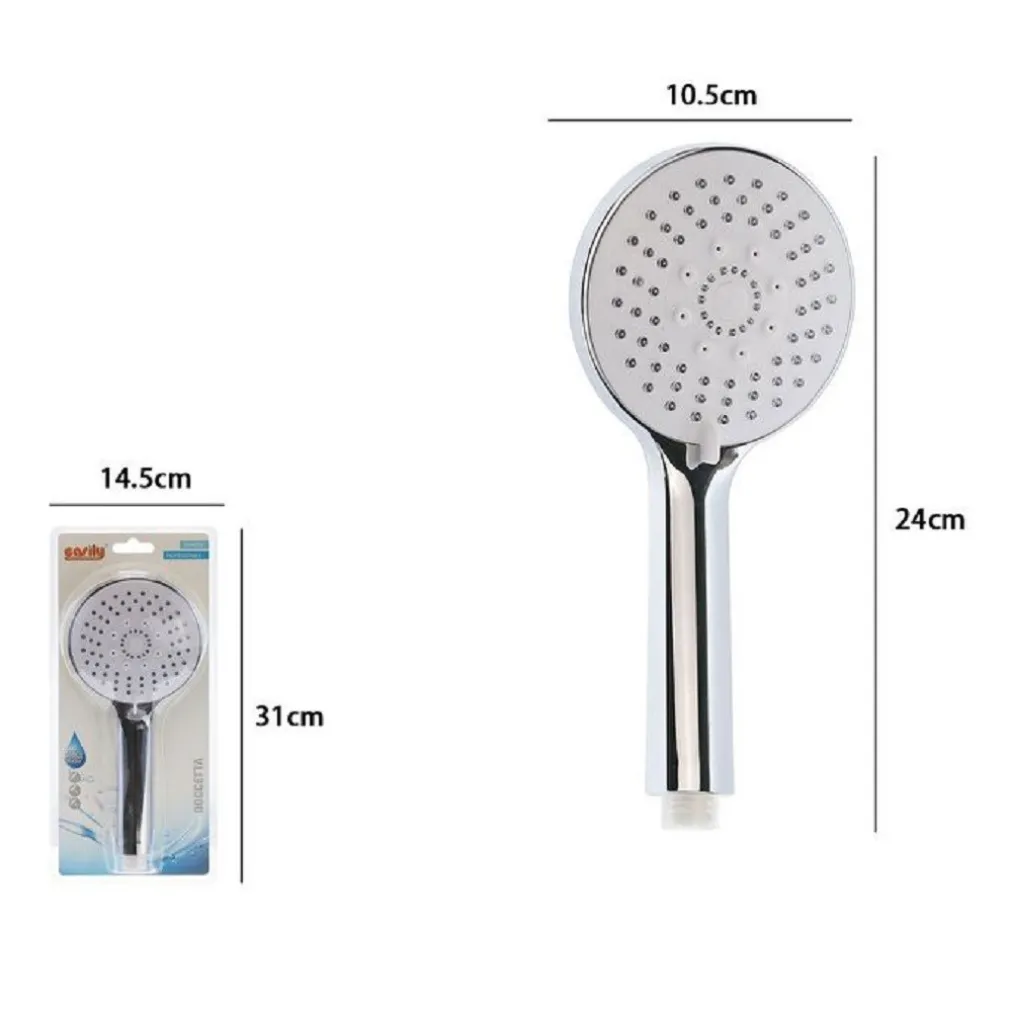 SOFFIONE DOCCIA 10.5 X 24 CM DOCCETTA MULTIGETTO DOCCINO CORNETTA MODERNO 79363