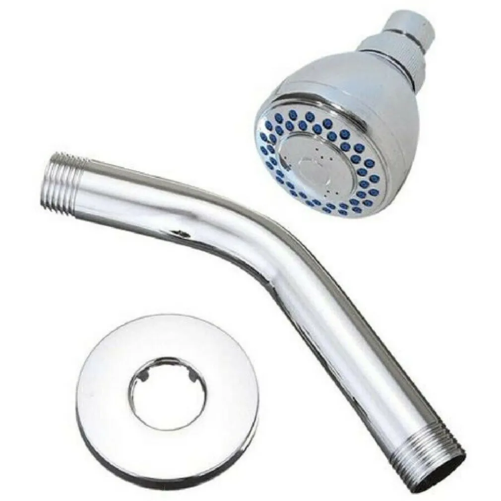 SOFFIONE DOCCIA A MURO DOCCETTA FISSA EFFETTO PIOGGIA A GETTI BRACCIO 15CM 69278