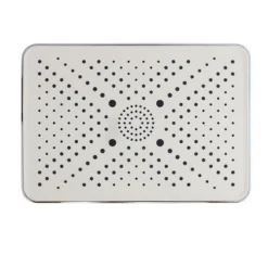 SOFFIONE DOCCIA BAGNO RETTANGOLARE UGELLI FORI MISCELATORE 32X22CM ABS CROMATO 87538