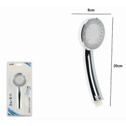 SOFFIONE DOCCIA CON LED RGB DOCCETTA A TELEFONO 20CM CROMOTERAPIA EMOZIONALE 79898