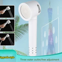 SOFFIONE DOCCIA CON SPAZZOLA PALAMARE MASSAGGIANTE DOCCETTA POTENTE MULTIGETTO