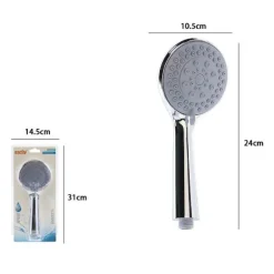 SOFFIONE DOCCIA DOCCETTA MULTIGETTO DOCCINO ROTONDO MODERNO 10.5 X 24 CM 59563