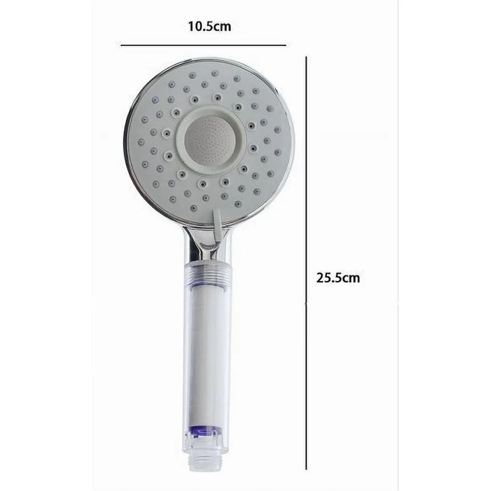 SOFFIONE DOCCIA DOCCETTA MULTIGETTO ROTONDO MODERNO 10.5X25.5 CM MASSAGGIO 79698