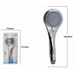 SOFFIONE DOCCIA DOCCETTA MULTIGETTO DOCCINO TONDO MODERNO BAGNO 10 X 24 CM 69038