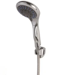 SOFFIONE DOCCIA IN ABS CROMATO MISCELATORE SHOWER DOCCETTA 5 TIPI GETTO