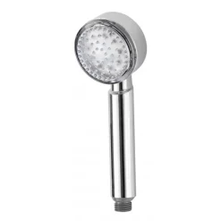 SOFFIONE DOCCIA IN ABS CROMATO DOCCETTA MONOFUNZIONE A LED PER DOCCIA