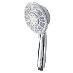 SOFFIONE DOCCIA IN ABS CROMATO DOCCETTA MULTIFUNZIONE A LED PER DOCCIA