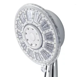 SOFFIONE DOCCIA IN ABS CROMATO DOCCETTA MULTIFUNZIONE A LED PER DOCCIA