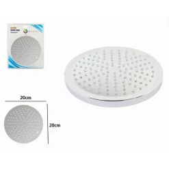 SOFFIONE DOCCIA LED RGB ROTONDO 20CM CROMOTERAPIA DOCCIA EMOZIONALE ARGENTO 79906