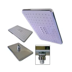 SOFFIONE DOCCIA MISCELATORE EFFETTO PIOGGIA 26X17CM BAGNO CROMATO SHOWER 92001