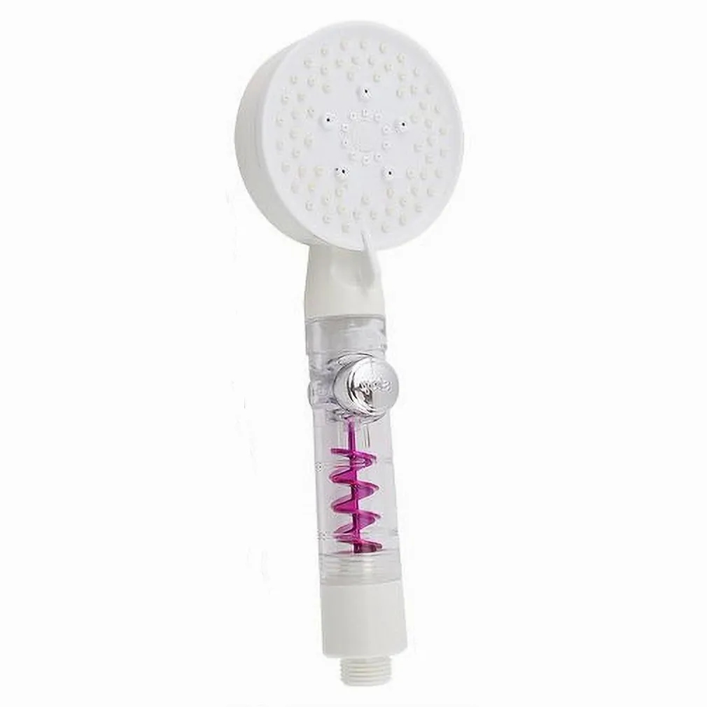 SOFFIONE DOCCIA MULTIGETTO FLUSSO D'ACQUA CURVO PULSANTE DOCCETTA 9X25.5CM 87530