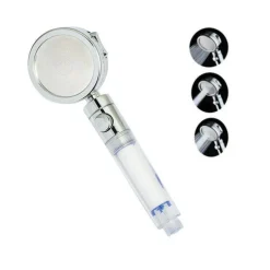 SOFFIONE DOCCIA MULTIGETTO ROTONDO DOCCETTA 8X25CM MASSAGGIO ANTICALCARE 52999