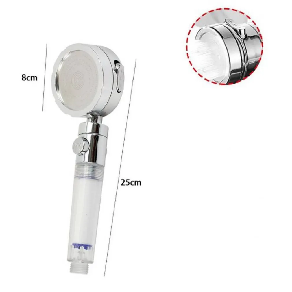 SOFFIONE DOCCIA MULTIGETTO ROTONDO DOCCETTA 8X25CM MASSAGGIO ANTICALCARE 52999