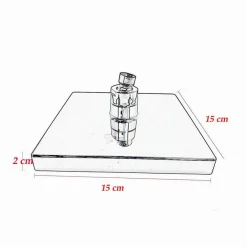 SOFFIONE DOCCIA QUADRATO 15CM A LED RGB BAGNO MISCELATORE 79903 PER CROMOTERAPIA