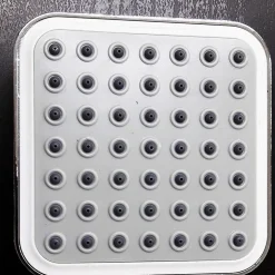 SOFFIONE DOCCIA QUADRATO 4 ESY_52272 10 CM IN ACCIAIO SNODATO ORIENTABILE FLAT