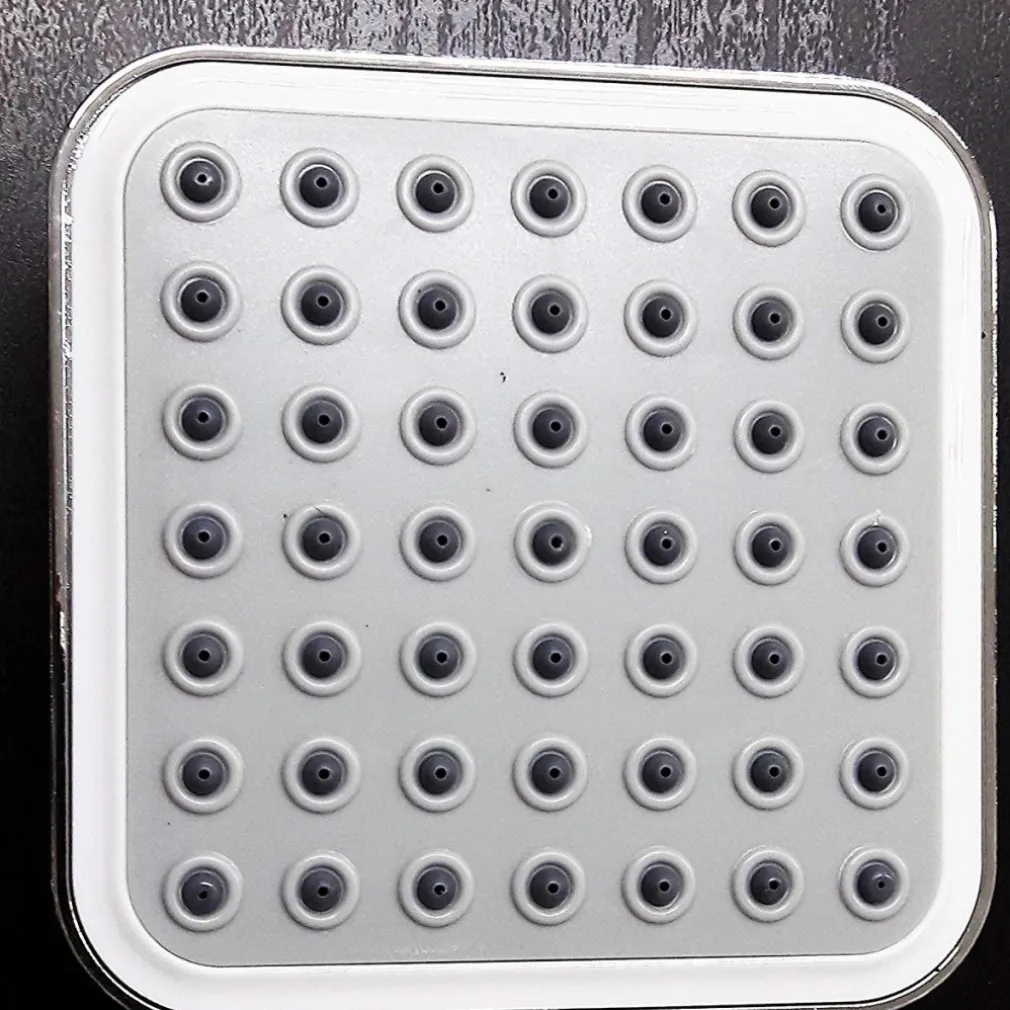 SOFFIONE DOCCIA QUADRATO 4 ESY_52272 10 CM IN ACCIAIO SNODATO ORIENTABILE FLAT