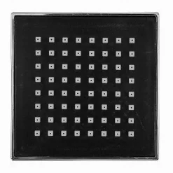 SOFFIONE DOCCIA QUADRATO 10 X 10 CM UGELLI FORI BAGNO MISCELATORE MODERNO 69283