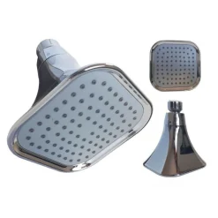 SOFFIONE DOCCIA QUADRATO ORIENTABILE PIOGGIA BAGNO MODERNO 10 X 10 CM ART. 59216