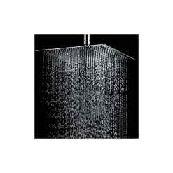 SOFFIONE DOCCIA QUADRATO 22X22CM CON MISCELATORE DOCCETTA QUADRATA IN ABS CROMO