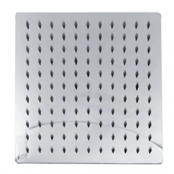SOFFIONE DOCCIA QUADRATO MODERNO 25 X 25 CM UGELLI FORI BAGNO MISCELATORE 69123