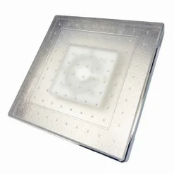 SOFFIONE DOCCIA QUADRATO 20CM A LED RGB BAGNO MISCELATORE 79905 PER CROMOTERAPIA