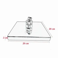 SOFFIONE DOCCIA QUADRATO 20CM A LED RGB BAGNO MISCELATORE 79905 PER CROMOTERAPIA