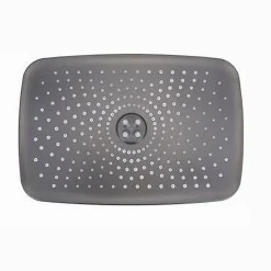 SOFFIONE DOCCIA RETTANGOLARE UGELLI FORI BAGNO MISCELATORE GRIGIO 28.5X19CM 87129