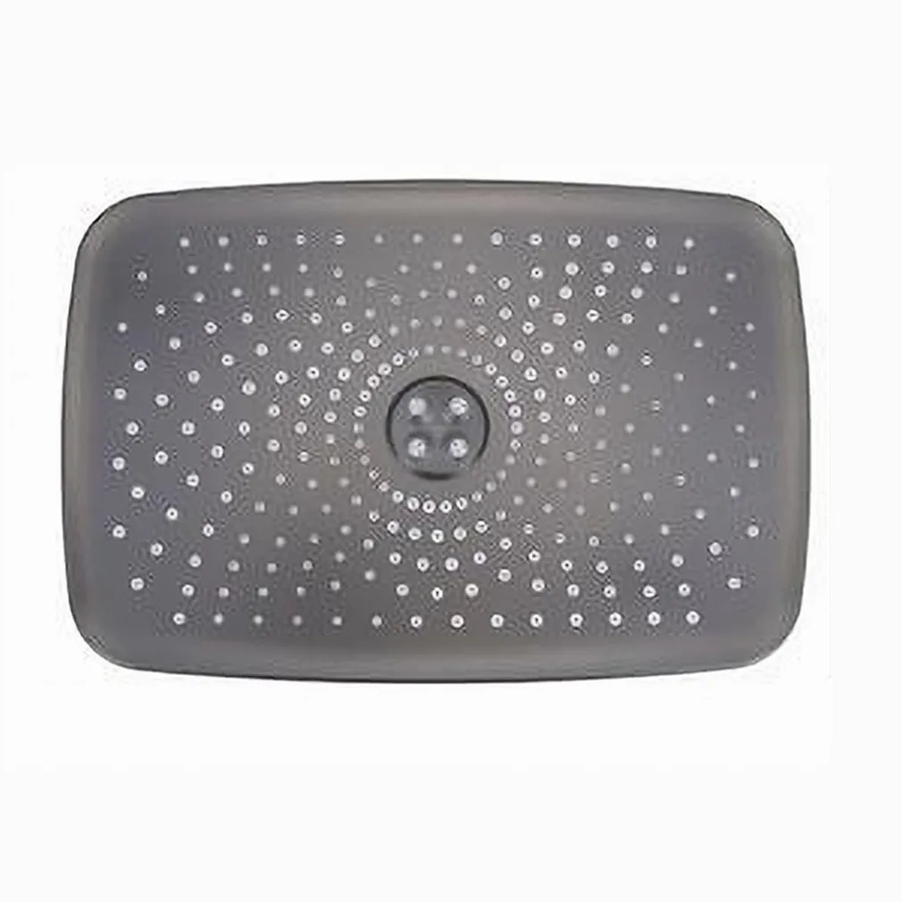 SOFFIONE DOCCIA RETTANGOLARE UGELLI FORI BAGNO MISCELATORE GRIGIO 28.5X19CM 87129