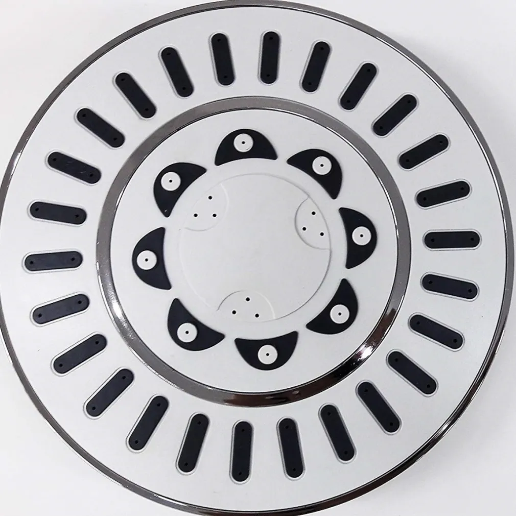 SOFFIONE DOCCIA ROTONDO BIANCO 8 ESY_52342 19 CM ACCIAIO ORIENTABILE ULTRA FLAT