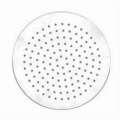 SOFFIONE DOCCIA ROTONDO 25CM UGELLI FORI BAGNO MISCELATORE CROMATO ATTACCO 69120