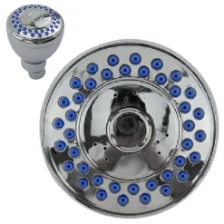 SOFFIONE DOCCIA ROTONDO DIAMETRO 7 CM UGELLI FORI BAGNO MISCELATORE 69277